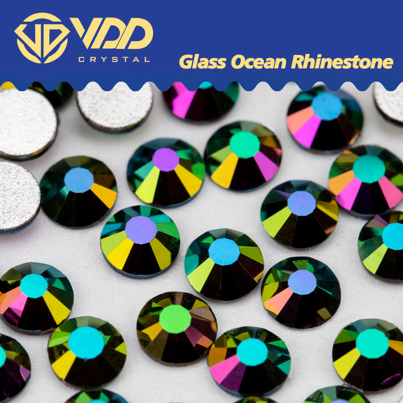 VDD 163 Magic Green Ocean Series High Quality Non-hotfix Glass Crystal Rhinestones Flatback Strass Stones