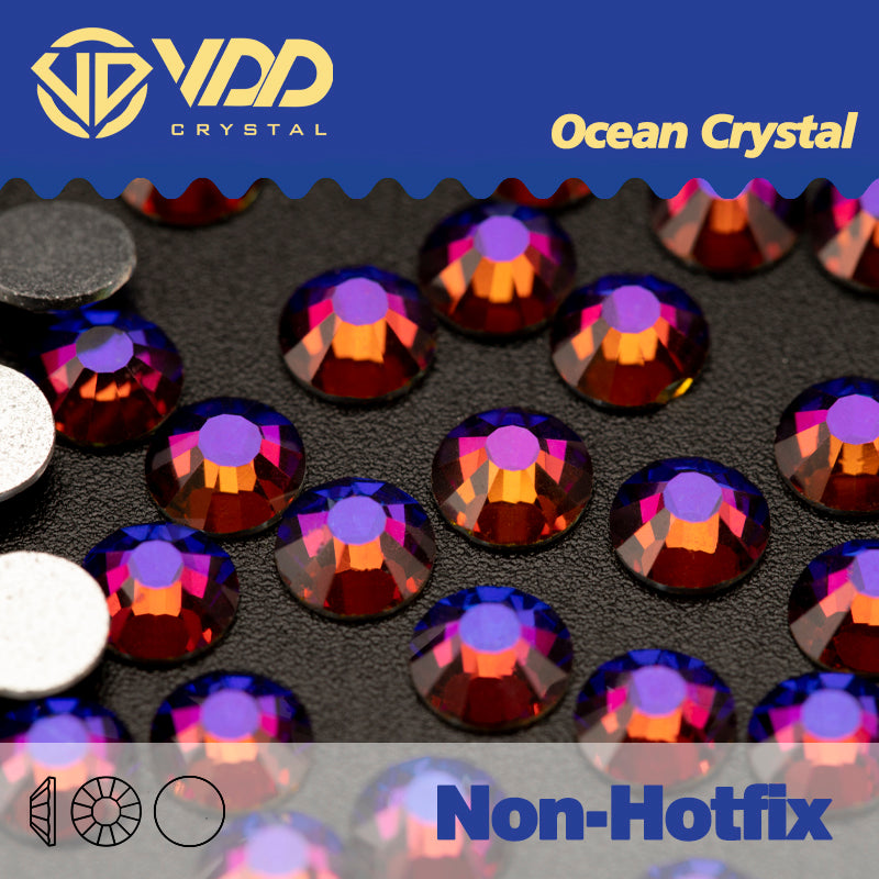 VDD 063 Blue Flare Ocean Series High Quality Non-hotfix Glass Crystal Rhinestones Flatback Strass Stones