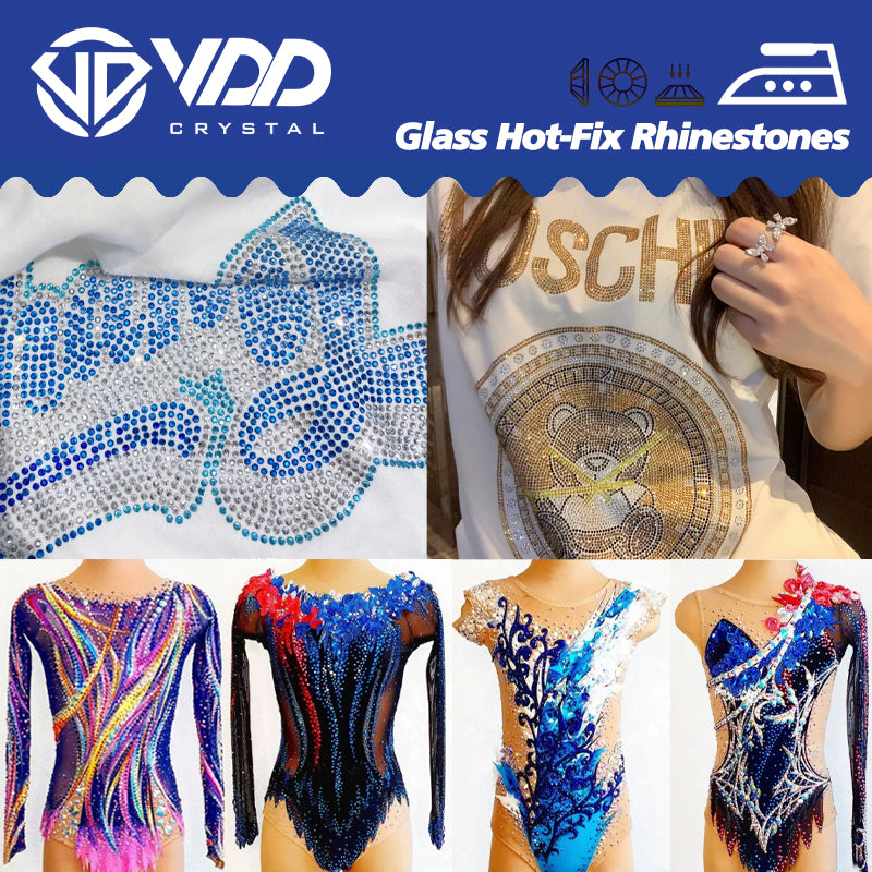 VDD 289 M Pink Ocean Series High Quality  Hot-Fix Glass Crystal Rhinestones Flatback Strass Stones