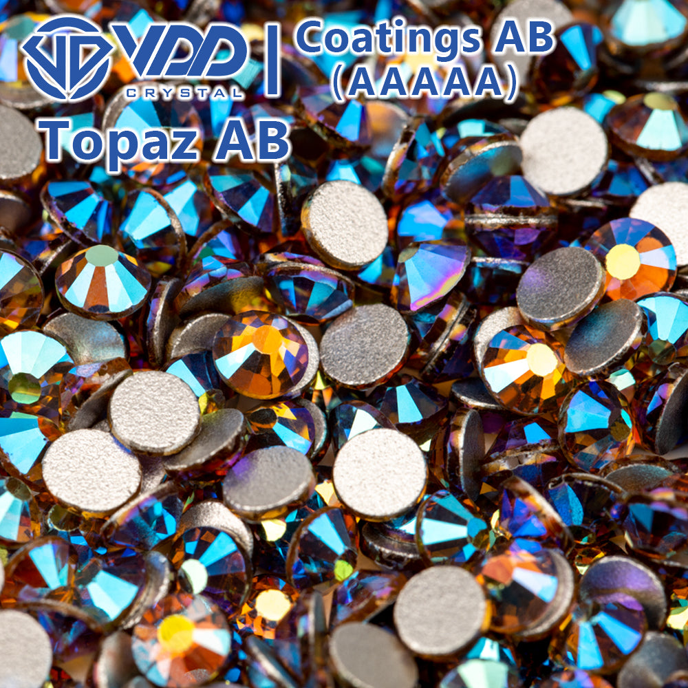 VDD 079 Topaz AB  Ocean Series High Quality Non-hotfix Glass Crystal Rhinestones Flatback Strass Stones