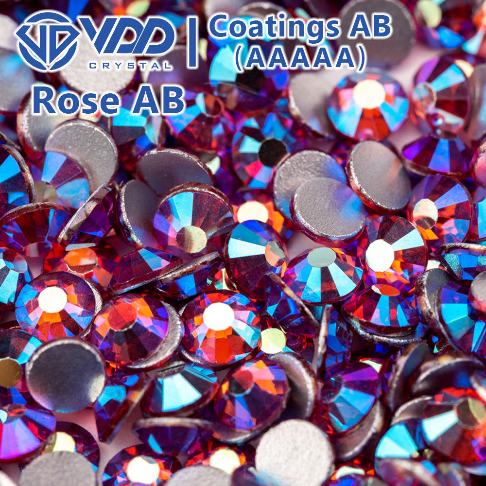 VDD 099 Rose AB  Ocean Series High Quality Non-hotfix Glass Crystal Rhinestones Flatback Strass Stones