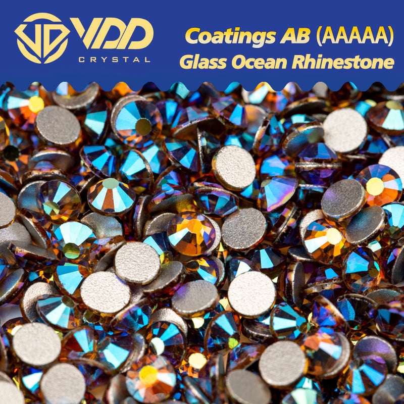 VDD 079 Topaz AB  Ocean Series High Quality Non-hotfix Glass Crystal Rhinestones Flatback Strass Stones