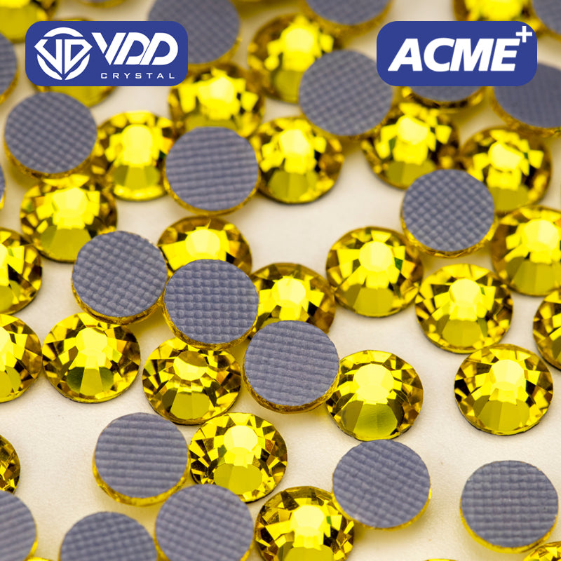 VDD 005 Citrine ACME+Series AAAAA Top Quality Hot-Fix Glass Crystal Rhinestones Flatback Strass Stones