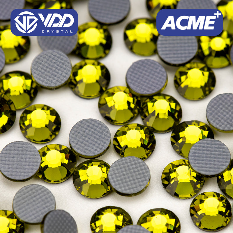 VDD 021 Olivine  ACME+Series AAAAA Top Quality Hot-Fix Glass Crystal Rhinestones Flatback Strass Stones