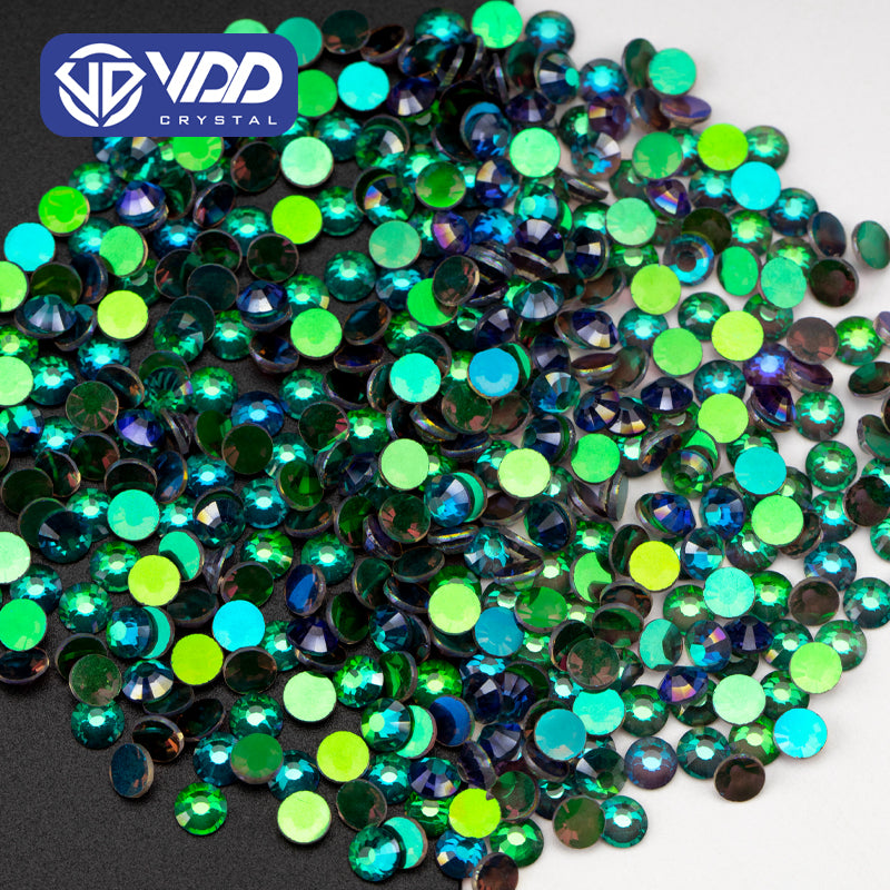 VDD 151 Green Shine Ocean Series High Quality Non-hotfix Glass Crystal Rhinestones Flatback Strass Stones