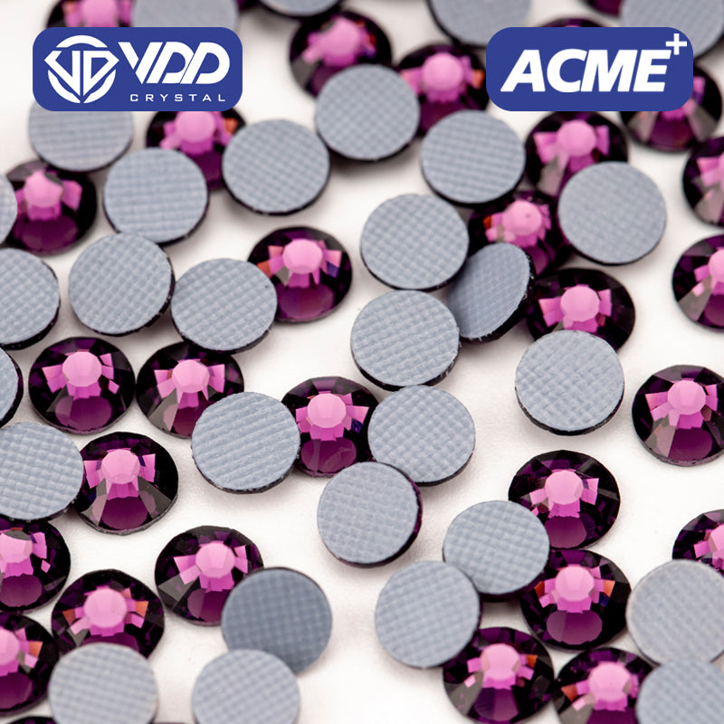 VDD 033 Amethyst  ACME+Series AAAAA Top Quality Hot-Fix Glass Crystal Rhinestones Flatback Strass Stones