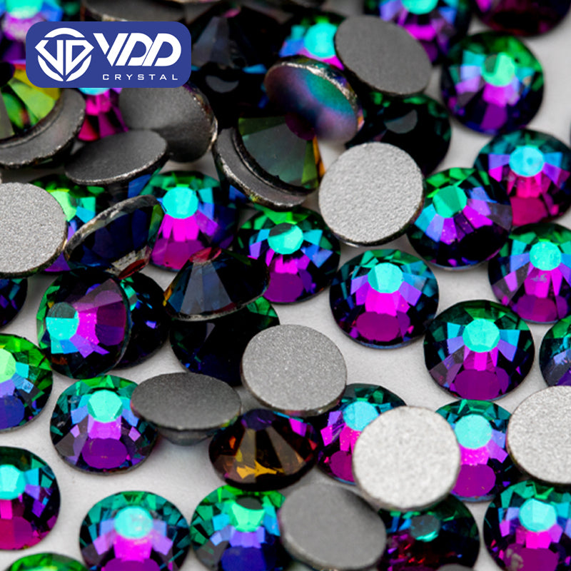 VDD 064 Green Flare Ocean Series High Quality Non-hotfix Glass Crystal Rhinestones Flatback Strass Stones