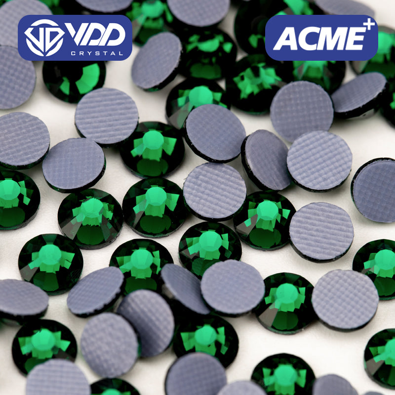 VDD 022 Emerald  ACME+Series AAAAA Top Quality Hot-Fix Glass Crystal Rhinestones Flatback Strass Stones