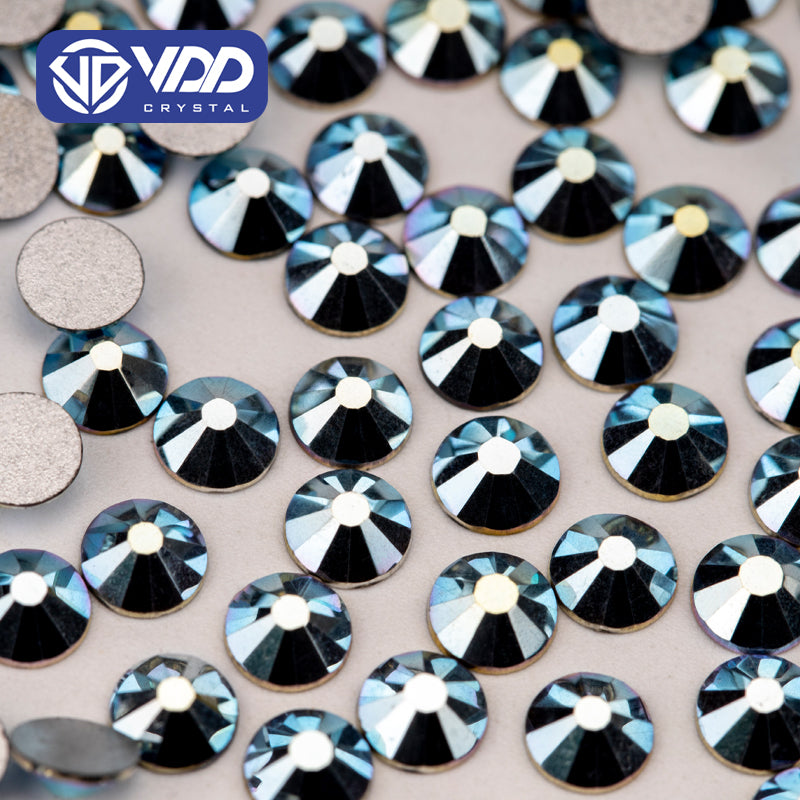 VDD 167 Ice Metal Blue Ocean Series High Quality Non-hotfix Glass Crystal Rhinestones Flatback Strass Stones