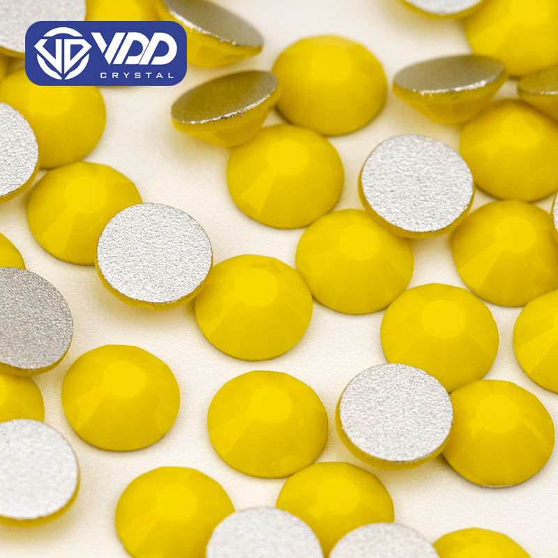 VDD 049 Chalk Yellow  Ocean Series High Quality Non-hotfix Glass Crystal Rhinestones Flatback Strass Stones