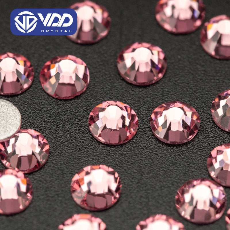 VDD 040 Light Rose Ocean Series High Quality Non-hotfix Glass Crystal Rhinestones Flatback Strass Stones