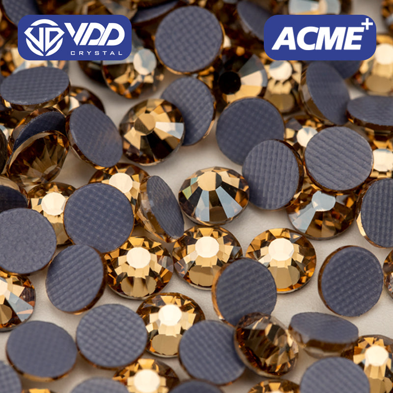 VDD 058 Golden Shadow  ACME+Series AAAAA Top Quality Hot-Fix Glass Crystal Rhinestones Flatback Strass Stones