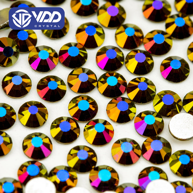 VDD 165 Magic Purple Gold  Ocean Series High Quality Non-hotfix Glass Crystal Rhinestones Flatback Strass Stones