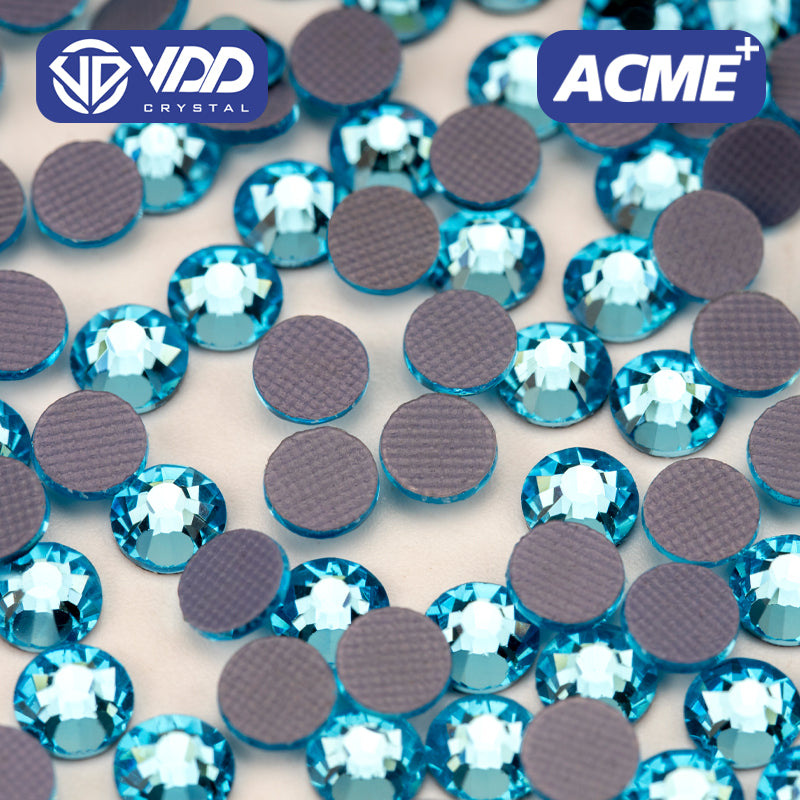 VDD 027 Aquamarine  ACME+Series AAAAA Top Quality Hot-Fix Glass Crystal Rhinestones Flatback Strass Stones