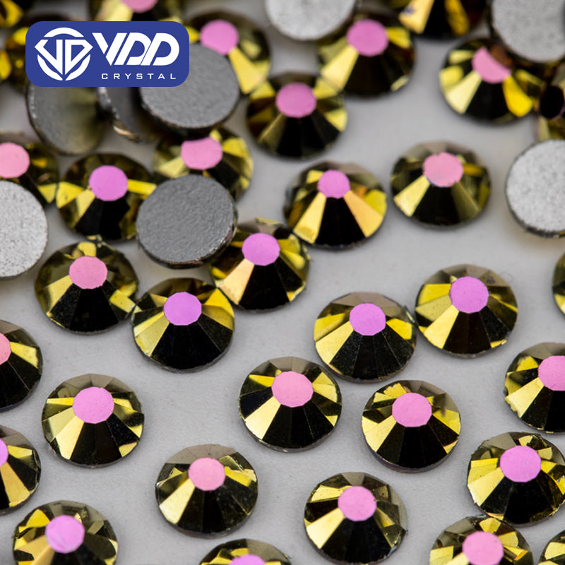 VDD 162 Metal Pink Gold Ocean Series High Quality Non-hotfix Glass Crystal Rhinestones Flatback Strass Stones