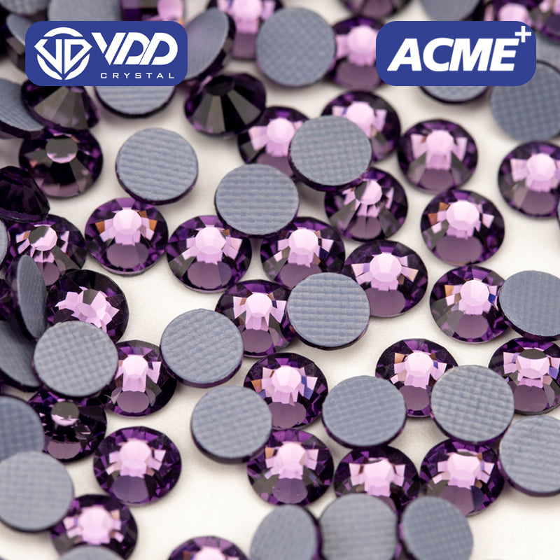 VDD 035 Tanzanite  ACME+Series AAAAA Top Quality Hot-Fix Glass Crystal Rhinestones Flatback Strass Stones