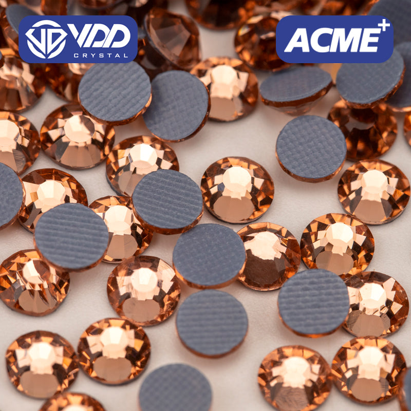 VDD 010 Light Peach  ACME+Series AAAAA Top Quality Hot-Fix Glass Crystal Rhinestones Flatback Strass Stones