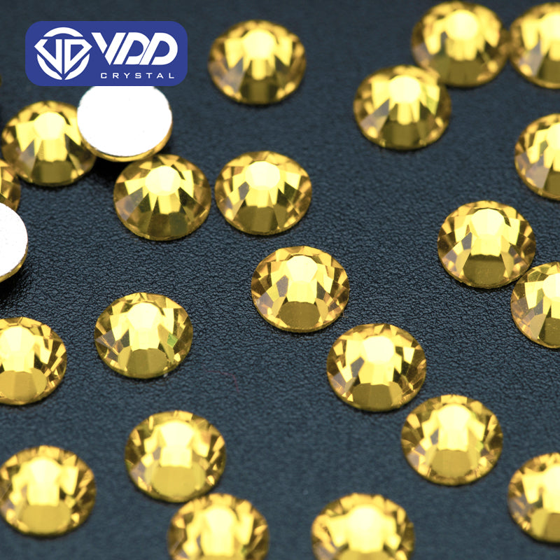 VDD 005 Citrine Ocean Series High Quality Non-hotfix Glass Crystal Rhinestones Flatback Strass Stones