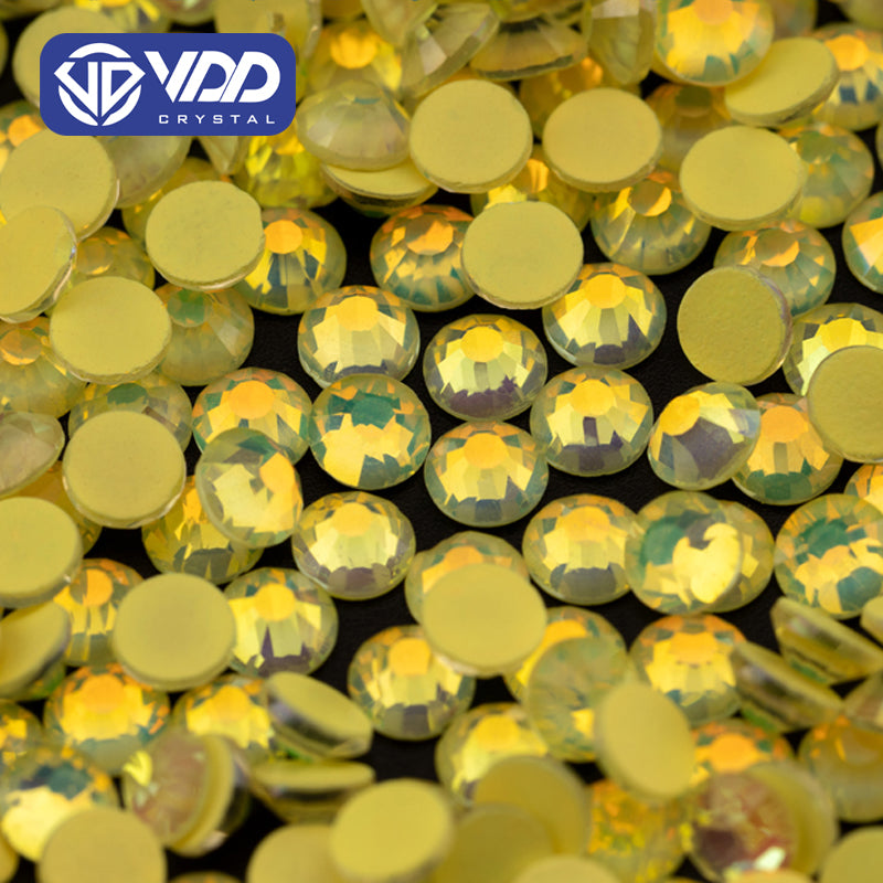 VDD 406 Yellow Nebula Ocean  Series High Quality Non-hotfix Glass Crystal Rhinestones Flatback Strass Stones