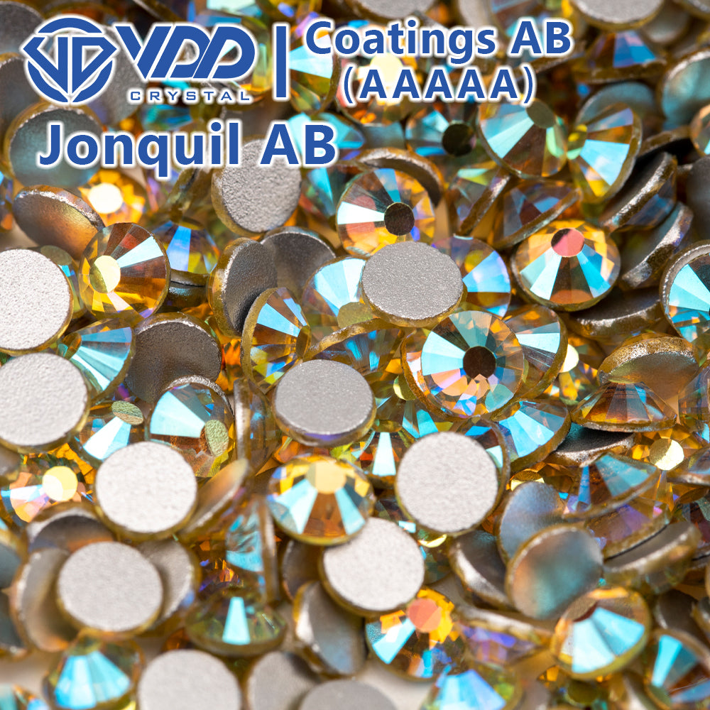 VDD 093 Jonquil AB Ocean Series High Quality Non-hotfix Glass Crystal Rhinestones Flatback Strass Stones