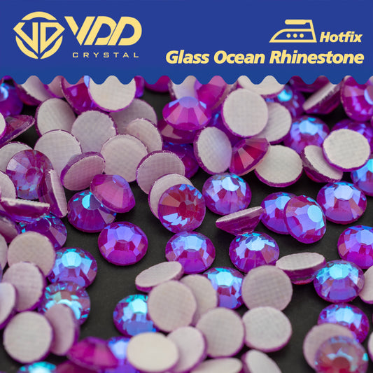 VDD 386 D.H Purple Ocean Series High Quality  Hot-Fix Glass Crystal Rhinestones Flatback Strass Stones