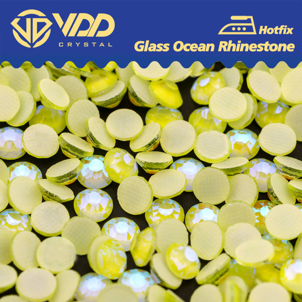 VDD 383 D.H Citrine Ocean Series High Quality  Hot-Fix Glass Crystal Rhinestones Flatback Strass Stones