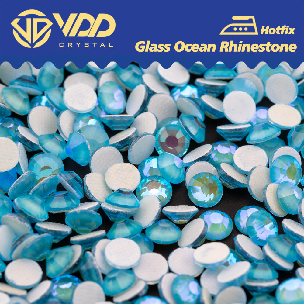 VDD 382 D.H Blue Ocean Series High Quality  Hot-Fix Glass Crystal Rhinestones Flatback Strass Stones