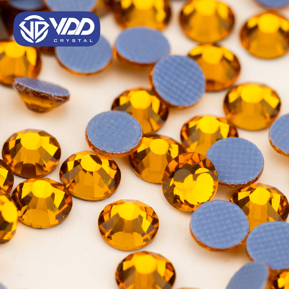 VDD 006 Topaz Ocean Series High Quality  Hot-Fix Glass Crystal Rhinestones Flatback Strass Stones