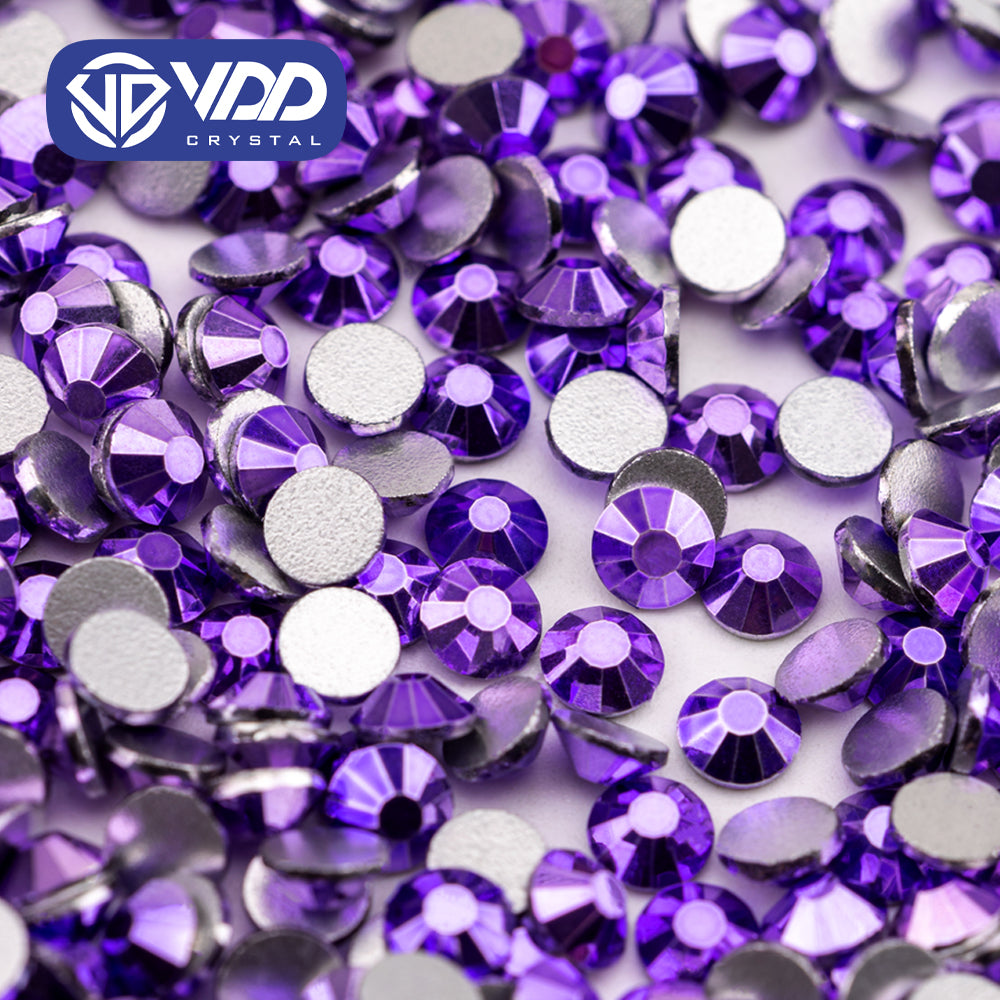 VDD 181 Metallic Violet  Ocean Series High Quality Non-hotfix Glass Crystal Rhinestones Flatback Strass Stones