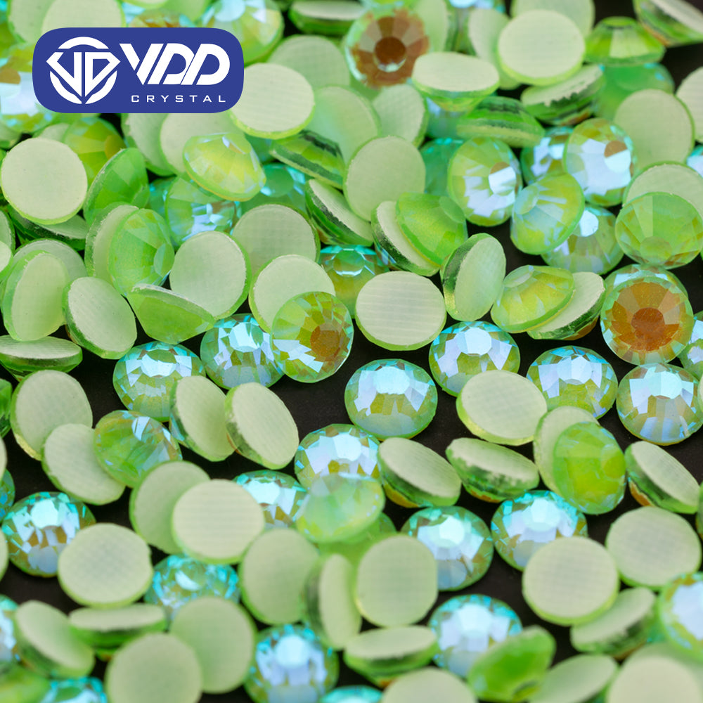 VDD 381 D.H Green Ocean Series High Quality  Hot-Fix Glass Crystal Rhinestones Flatback Strass Stones