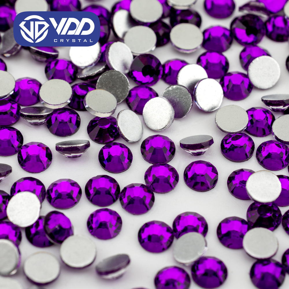 VDD 130 Grape Ocean Series High Quality Non-hotfix Glass Crystal Rhinestones Flatback Strass Stones