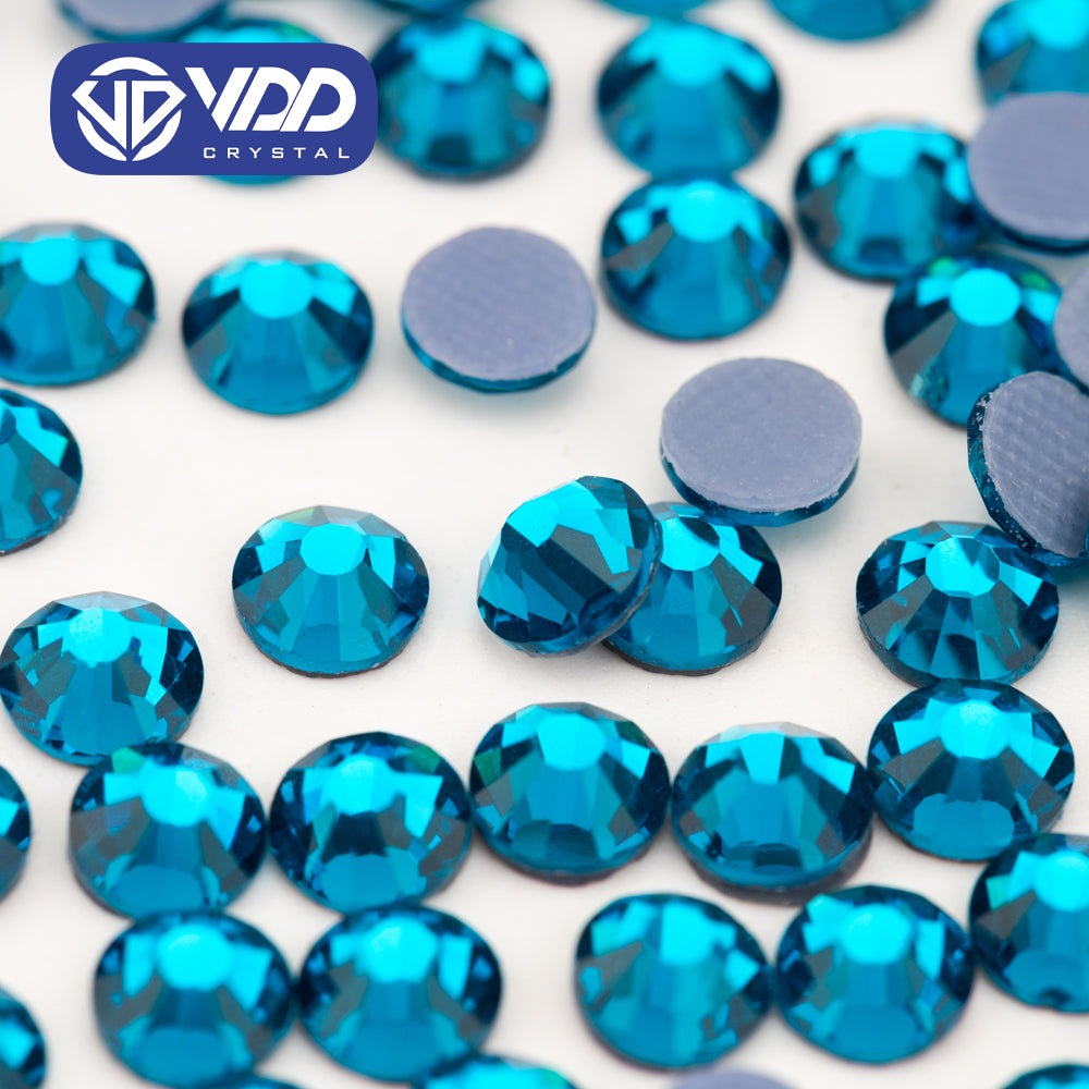 VDD 025 Indicolite Ocean Series High Quality  Hot-Fix Glass Crystal Rhinestones Flatback Strass Stones