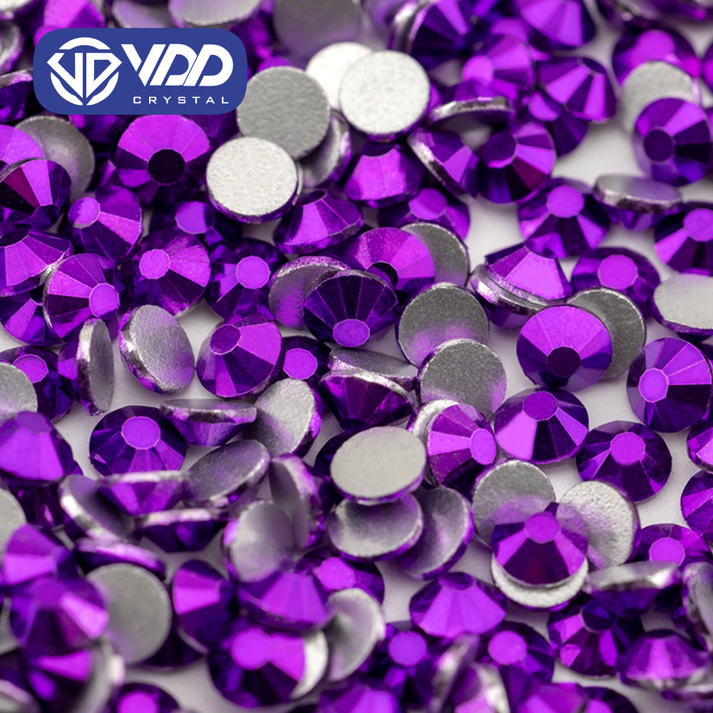 VDD 182 Metallic Grape  Ocean Series High Quality Non-hotfix Glass Crystal Rhinestones Flatback Strass Stones